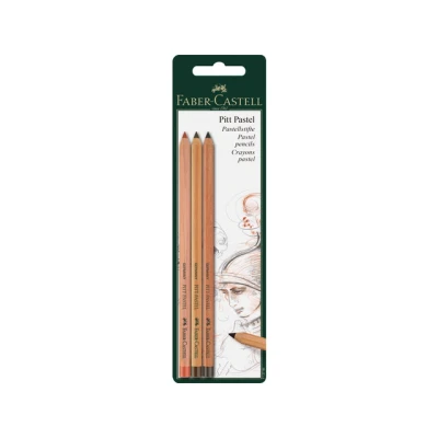 Afbeelding van 10x Pastelpotlood Faber Castell Pitt 3 stuks op blister