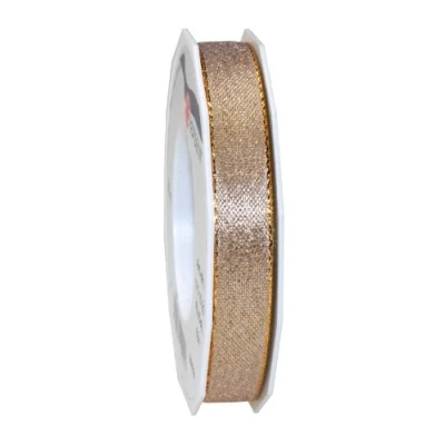 Afbeelding van PRÄSENT C.E. Pattberg Wenen cadeaulint goud, 20 m om in te pakken, 15 mm breed, accessoires voor decoreren en knutselen, decoratielint geschenken