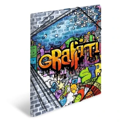 Afbeelding van 3x Elastomappen A3 PP graffiti