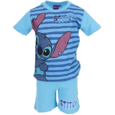 Afbeelding van Shortama Pyjama Lilo en Stitch Lichtblauw Maat 104 4 jaar