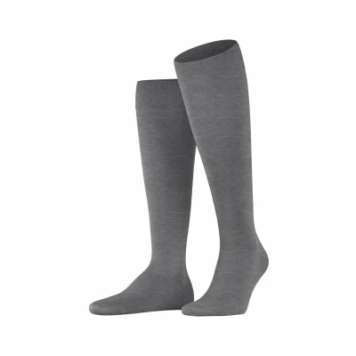 Afbeelding van Falke Climawool Business &amp; Casual Kniekousen Light greymel., Heren, Maat: 43/44, greymel.