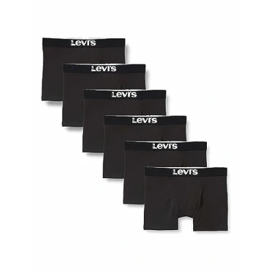Afbeelding van Levi&#039;s heren boxershorts Solid Basic Boxers voor (6 stuks), Zwart , M