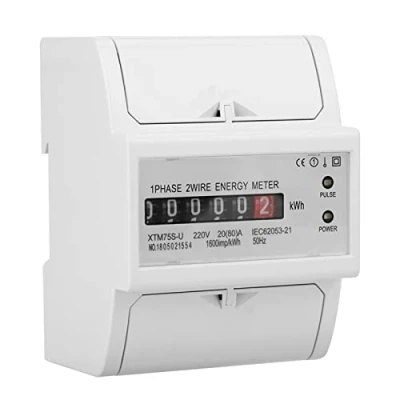 Afbeelding van 220V Digitale 1 Fase 2 Draads 4P DIN Rail Elektriciteitsmeter Elektronische KWh Meter (20 (80) A)