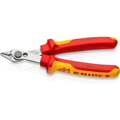 Afbeelding van Knipex Electronic Super Knips VDE geïsoleerd met meer componentengrepen, getest 125 mm (zelfbedieningskaart/blister) 78 06 SB