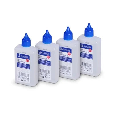 Afbeelding van 4 x 100 ml fles fijnmechanische olie harst niet &amp; geurloos huishoudelijke universele naaimachine ideaal voor componenten