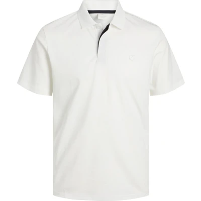 Afbeelding van Jack &amp; Jones polo heren normale fit poloshirt wit effen EU4XL/US2XL Big Tall Plus Size