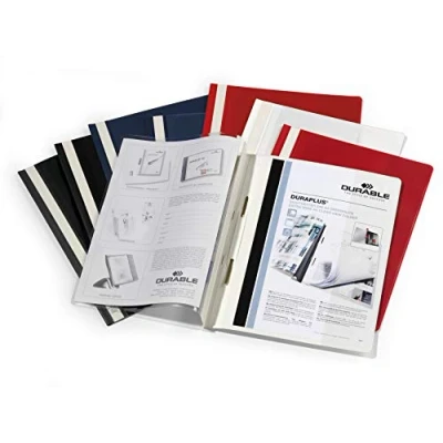 Afbeelding van Durable 257900 Duraplus snelhechtmap met A4 vakje, diverse kleuren, verpakking van 25 stuks.