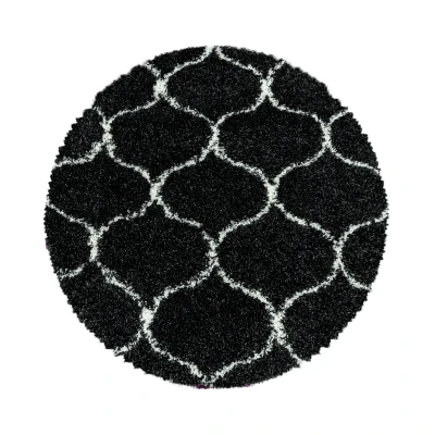 Afbeelding van Opera Soft Shaggy Hoogpolig Vloerkleed Antraciet 200 cm rond