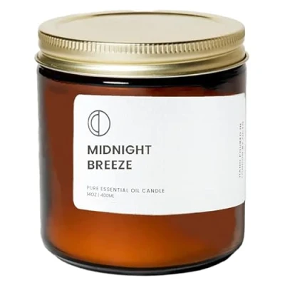 Afbeelding van OCTO Midnight Breeze Rozengeranium + patchoeli vetiver geurkaars met sojawas en natuurlijke etherische oliën 400 ml
