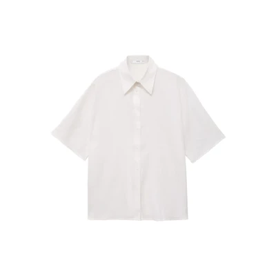 Afbeelding van Mango linnen blouse wit