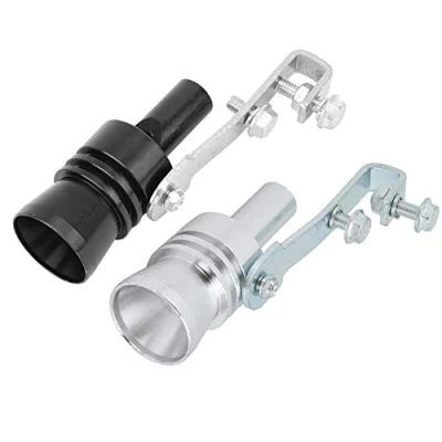 Afbeelding van Tbest Auto Uitlaat Geluid Booster, Uitlaatpijp Fluitje, Turbo Aluminium Staart Keel Fluitje Gemodificeerd Deel TC XL Zwart &amp; Sliver (zwart)