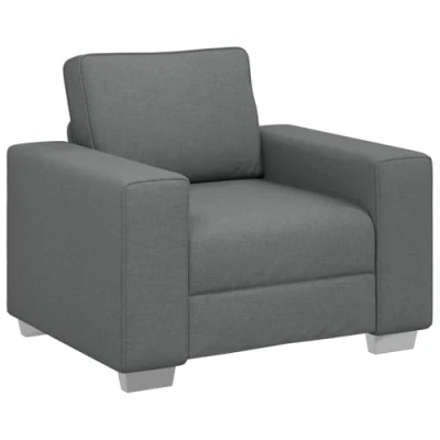Afbeelding van vidaXL Sofa Donkergrijs Polyester stof, Houten frame Compact Fauteuil