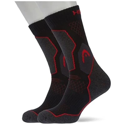 Afbeelding van Head Unisex Hiking CREW 2 PACK Sportsokken Black red, Maat: 43 46, red