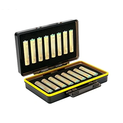 Afbeelding van JJC Opbergdoos voor batterijen, batterijkoffer,draagbaar, vochtbestendig, 16 x oplaadbare AAA batterijen