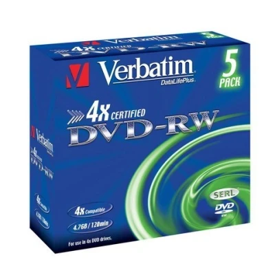 Afbeelding van Verbatim dvd rewritable RW, spindel van 10 stuks