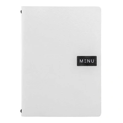 Afbeelding van Menumap leder Raw Securit, A4, Wit