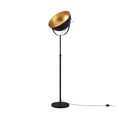 Afbeelding van Lindby vloerlamp 1licht metaal H: 165 cm E27 zwart, goud