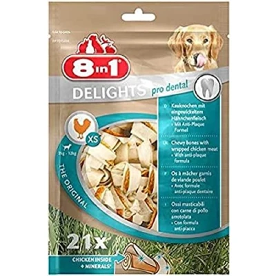 Afbeelding van 8in1 Dental Delights XS Kip Hondensnacks 21 x 12 g
