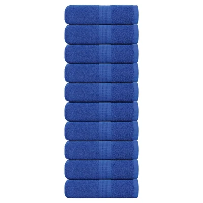 Afbeelding van vidaXL Gastendoekjes 10 st 30x50 cm 360 g/m² 100% katoen blauw