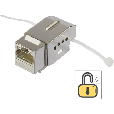 Afbeelding van Renkforce RJ45 inbouwmodule Met vergrendelingsfunctie Keystone CAT 6 KSV10