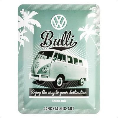 Afbeelding van Nostalgic Art Tin Sign Volkswagen Retro Bulli T1 VW Bus gift idea, Metal Plaque, 15 x 20 cm