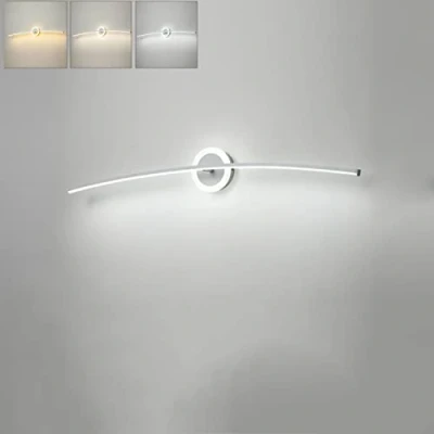 Afbeelding van LED spiegellamp badkamer 80cm 20W, dimbare wandlamp, IP44 badkamerlamp wand, 3000K 6000K, 1600LM, gemaakt van aluminium en acryl, voor spiegelkasten spiegels,Wit
