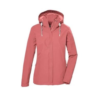 Afbeelding van killtec dames Functionele waterdichte jas/buitenjas met afritsbare capuchon KOS 61 WMN JCKT, hell sienna rot, 48, 42858 000