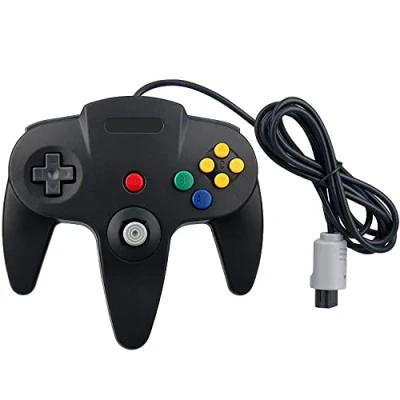 Afbeelding van OSTENT Bedraad Controlemechanisme Gamepad Joystick Joypad voor Nintendo 64 N64 Console Videospellen Kleur Zwart