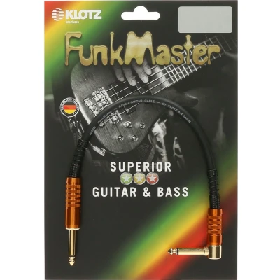 Afbeelding van Klotz pedaal Patcher 0,3m 1x hoek Stevens FunkMaster TMPR 0030 Mono Patchkabel