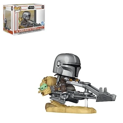Afbeelding van Funko Pop! Star Wars: The Mandalorian on Speeder (with Grogu) Rides