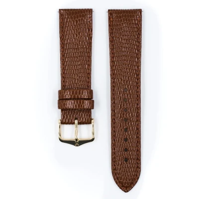 Afbeelding van Hirsh Horlogeband Rainbow Goudbruin Leer 18mm