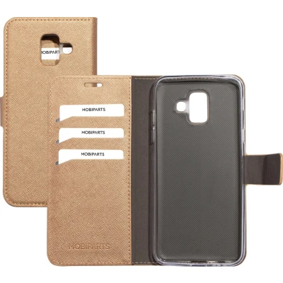 Afbeelding van Mobiparts Saffiano Wallet Case Samsung Galaxy A6 (2018) Copper