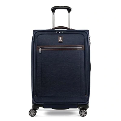 Afbeelding van Travelpro Crew 11 Softside Uitbreidbare Rollaboard Rechtopstaande Bagage, Echte marine, Checked Medium 25 Inch, Platinum Elite Spinner Wheel Bagage