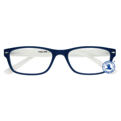 Afbeelding van Leesbril X +1.00 Feeling Blauw Wit