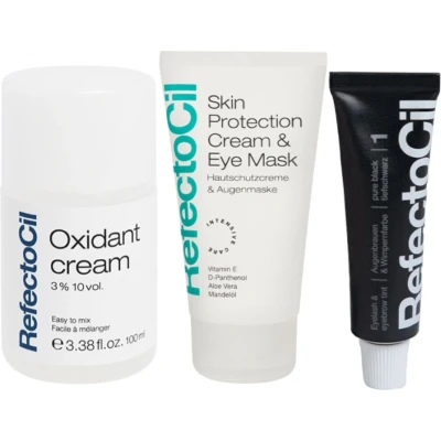 Afbeelding van @home Refectocil Wenkbrauwverf kit 1 Diepzwart bundel/set/pakket Haibu by Kapperskorting.com