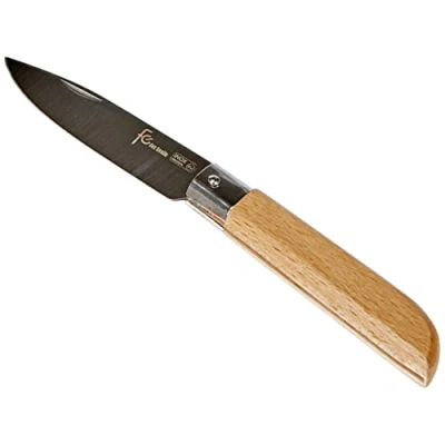 Afbeelding van Flores Cortés Mes met rechte handgreep van beukenhout, 84 mm