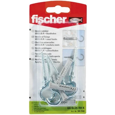 Afbeelding van Fischer Universeelplug/Haak U x 6 35RHK 4 Stuks