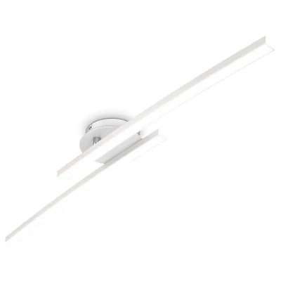 Afbeelding van B.K.Licht Modern LED Plafonnière voor slaapkamer en woonkamer witte plafondlamp draaibaar met 3.000K warm wit licht 1100Lm 12W