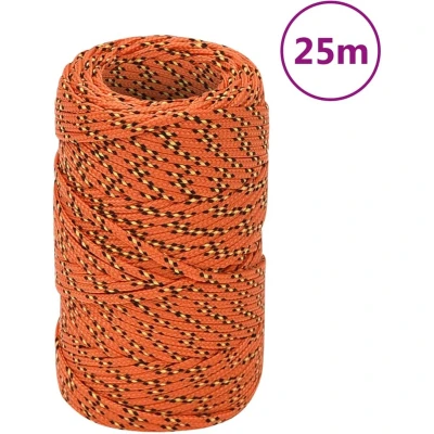 Afbeelding van vidaXL Boottouw 2 mm 25 m polypropyleen oranje