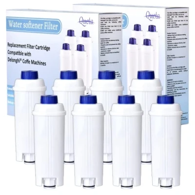 Afbeelding van Queta 8 stuks waterfilters voor Delonghi DLSC002 waterfilter koffiezetapparaat ECAM, ESAM, ETAM, BCO, ontharderfilter