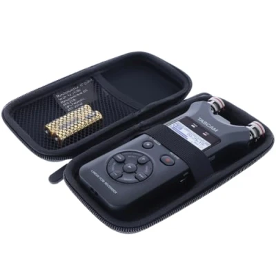 Afbeelding van foto kontor Tas compatibel met TASCAM DR 07X audio recorder hoes beschermhoes draagtas case veilige bescherming voor onderweg zwart
