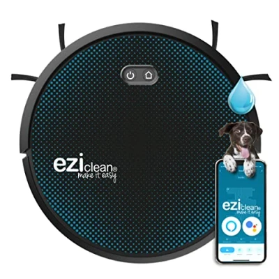 Afbeelding van Eziclean Aqua Connect x550 Robotstofzuiger Met Dweilfunctie Laadstation Dweilrobot Spraakbesturing Speciaal voor Huisdieren HEPA 13 Filter 120m² Ultra stil 55dB