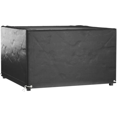 Afbeelding van vidaXL Tuinmeubelhoes met 8 oogjes vierkant 132x132x80 cm