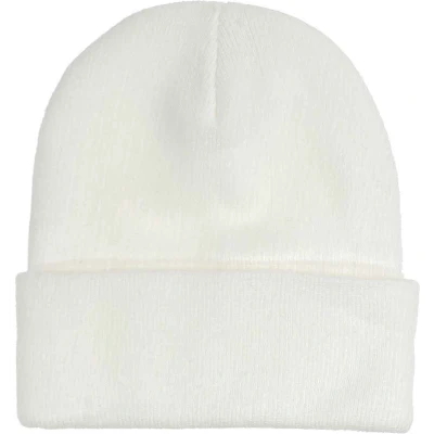 Afbeelding van Muts met Rand Beanie Acryl One Size Wit