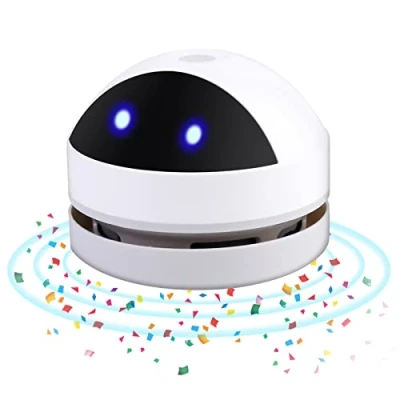 Afbeelding van Delamiya Mini tafelstofzuiger, USB oplaadbaar, draagbaar, draadloze bureaustofzuiger, hoge zuigkracht, stofreiniger voor desktop, huishouden, kantoor en auto, wit