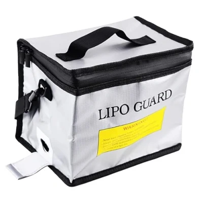 Afbeelding van WANGCL Draagbare Lipo Batterij Tas Brandwerende Waterdichte Veilige Oplaadtas voor Li po Drone Power Bank 215x145x165mm Sliver