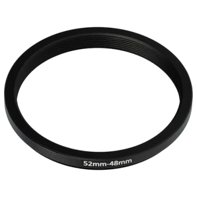 Afbeelding van vhbw Step down ring adapter van 52 mm naar 48 voor cameralens filteradapter, metaal, zwart