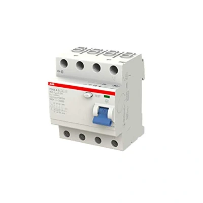 Afbeelding van Abb aardl schak 4 polig 40a foutstroom 0 3a din rail klasse a lcw 10ka maat breedte mod inbouwd 69mm ip2x 2csf204201r3400