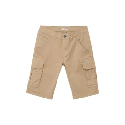 Afbeelding van s.Oliver Junior Uniseks cargobermuda voor kinderen, slimfit, Beige 8195, 140 Grote maten