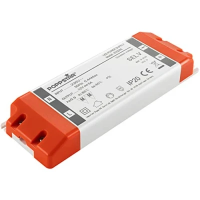 Afbeelding van Poppstar LED Trafo Transformator 230V AC / 12V DC 5A 60W (Watt)